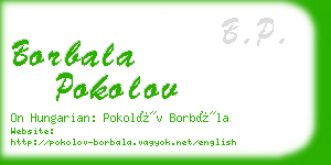 borbala pokolov business card